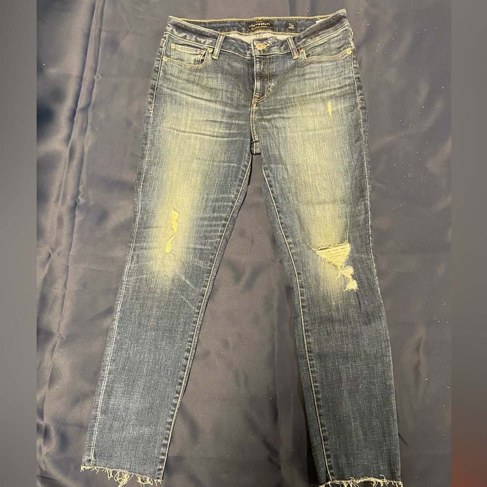Lucky jeans Lolita crop size 28 raw hem.